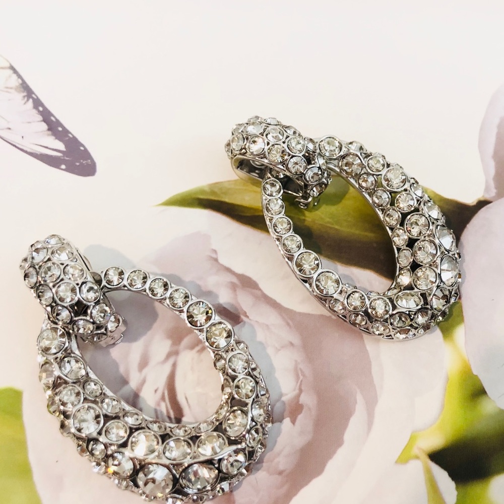 Vintage Swarovski Statement Clip Earrings: Rarely